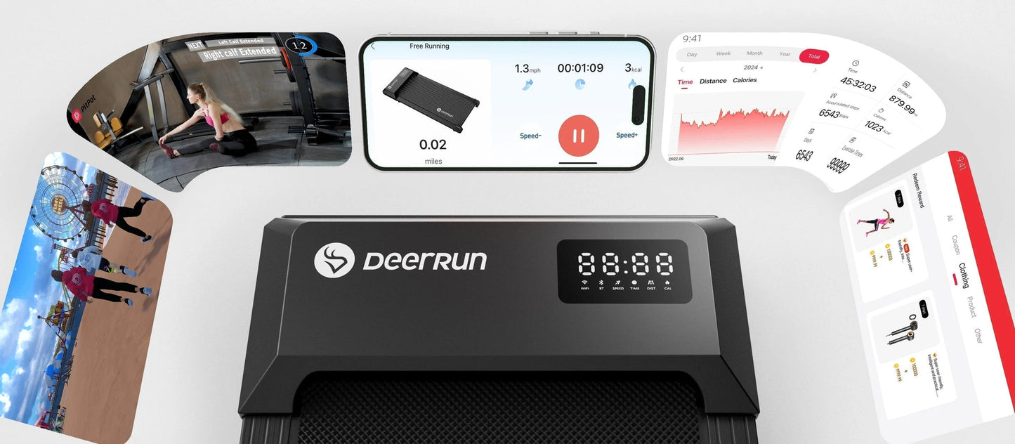 Foldable Ultra Silent Flatbed Treadmill